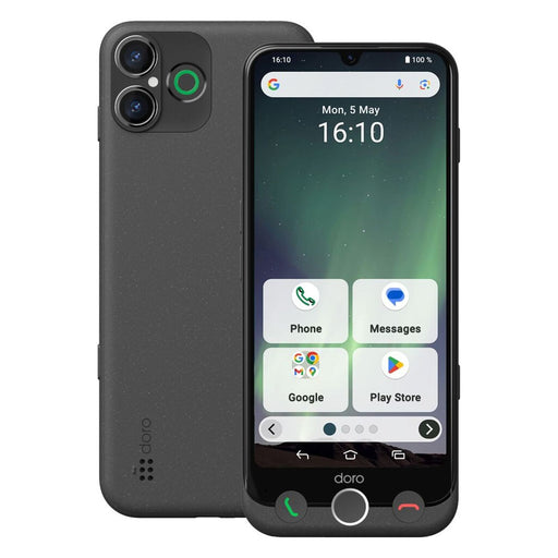 Produktbild Smartphone - Doro Aurora A30 15,5 cm (6.1) Dual-SIM Android 14 4G USB Typ-C 6 GB 128 GB 5000 mAh Graphit