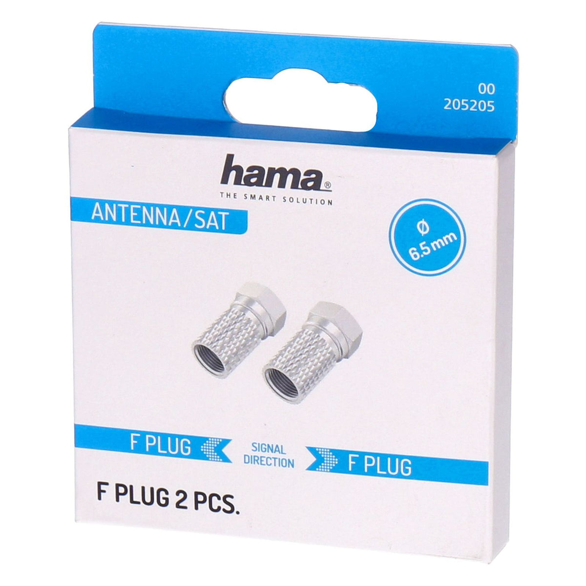 Produktbild Koax-Kabelverbinder - Hama 00205205 Koaxialstecker F-Typ 2 Stück(e)
