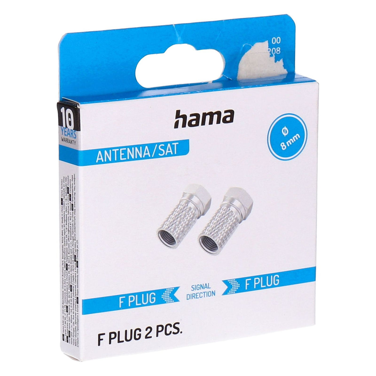 Produktbild Koax-Kabelverbinder - Hama 00205208 Koaxialstecker F-Typ 2 Stück(e)
