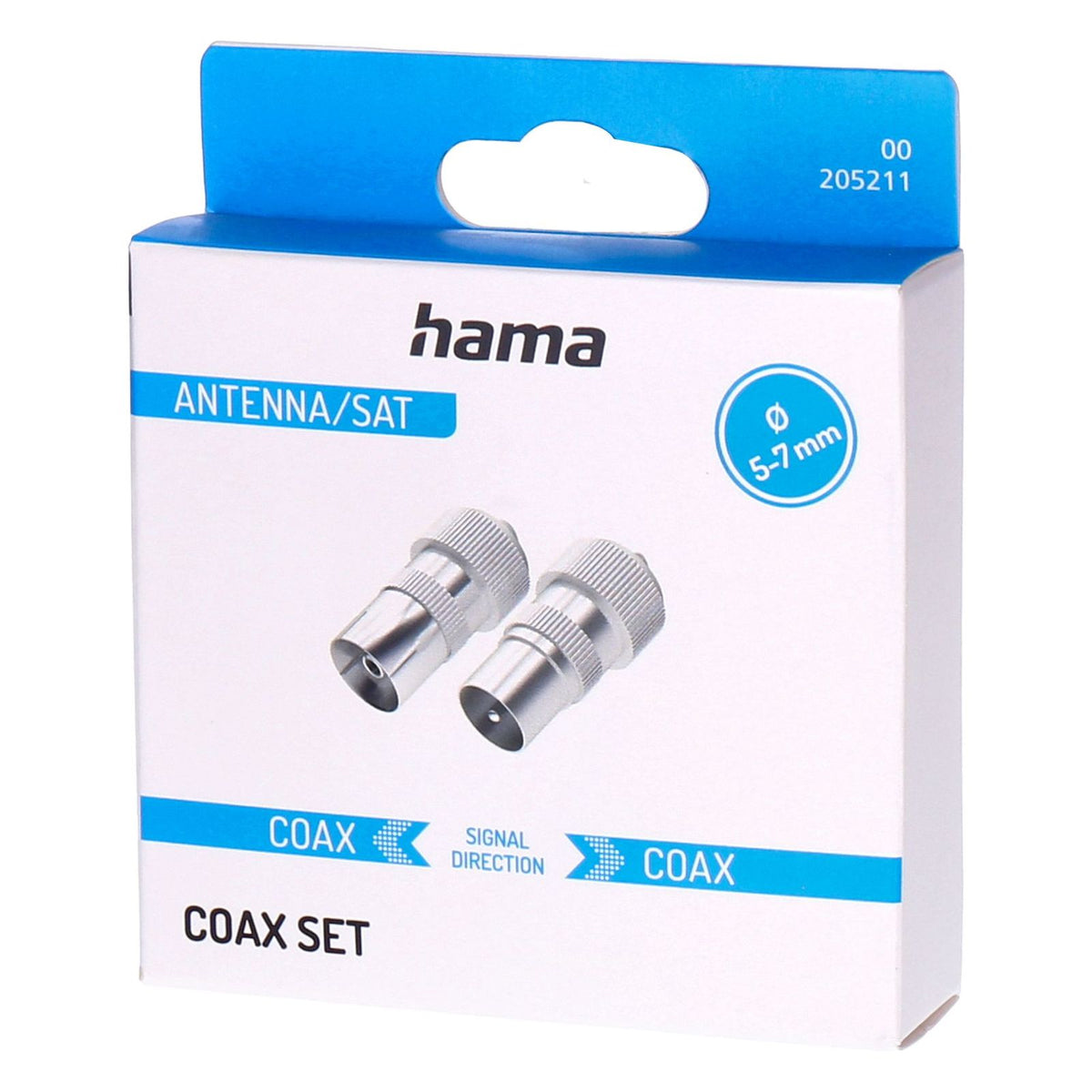 Produktbild Koax-Kabelverbinder - Hama 00205211 Koaxialstecker 2 Stück(e)