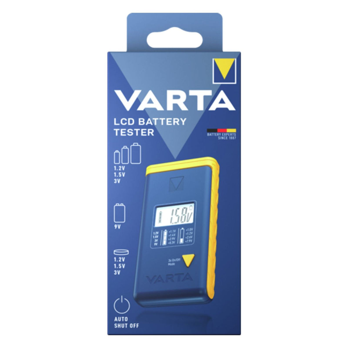 Produktbild Multimeter - Varta LCD Battery Tester Batterietester Blau, Gelb