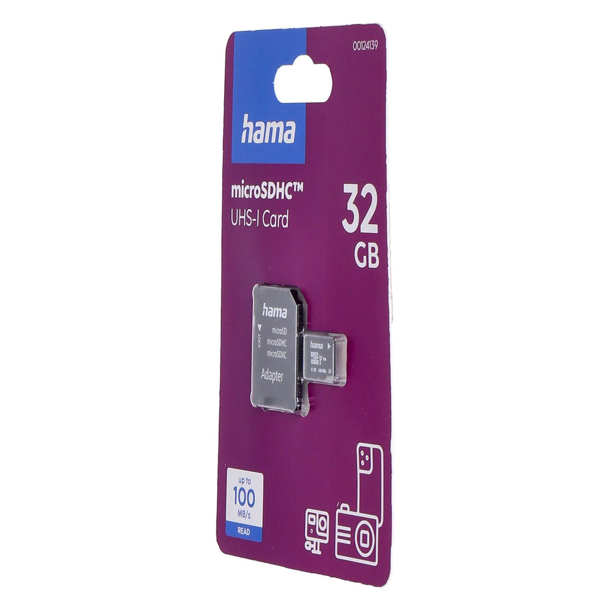 Produktbild Speicherkarte - Hama microSDHC 32GB UHS-I Klasse 10 und Adapter