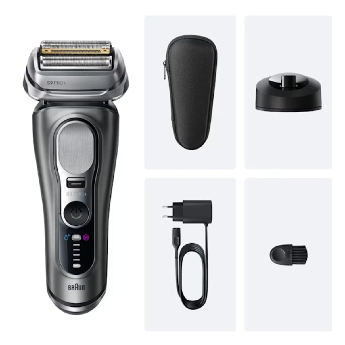 Produktbild Gesichtshaarrasierer - Braun Series 9 Pro+ 9615S Folienschaber Trimmer Schwarz, Grau
