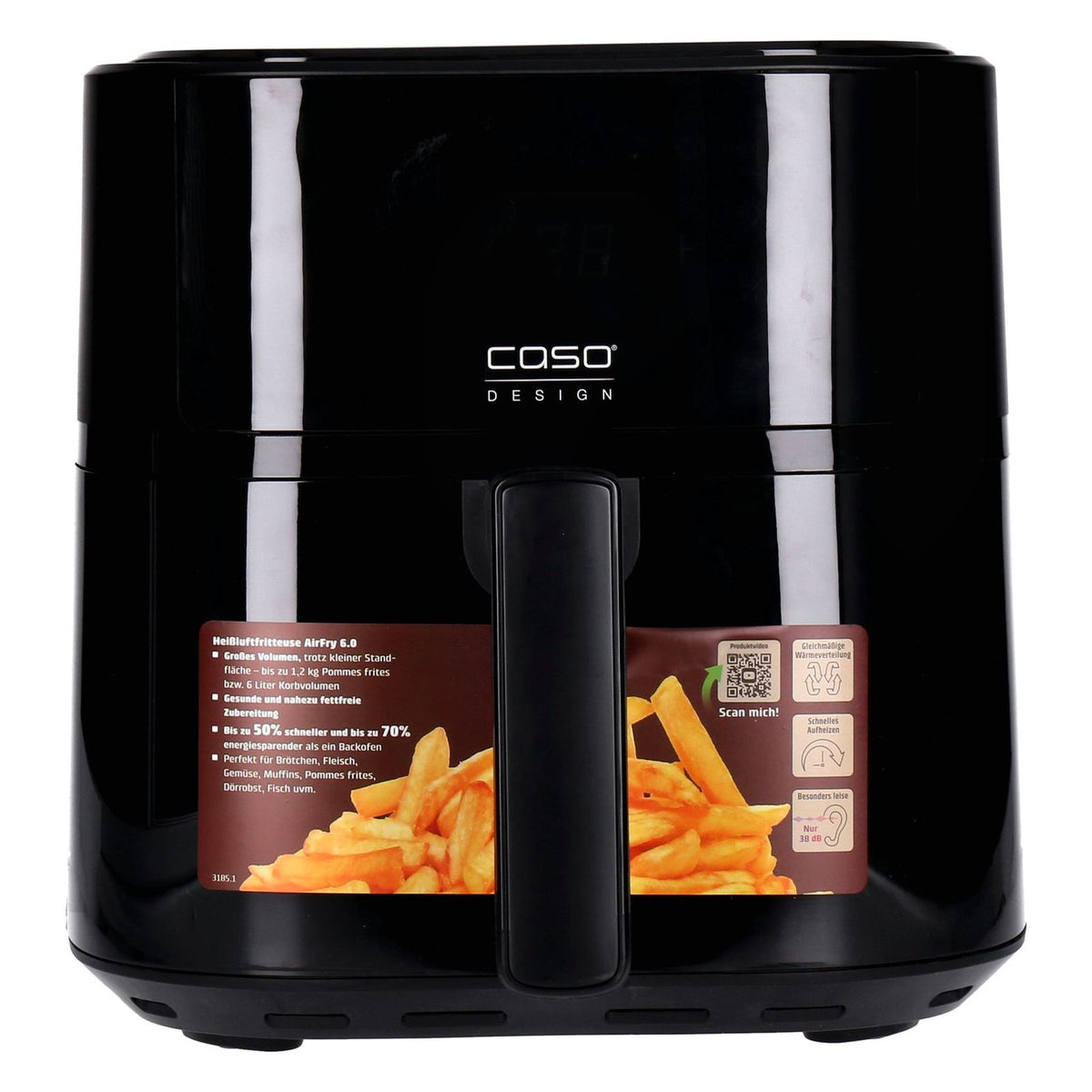 Produktbild Heißluftfritteuse - Caso AirFry 6.0 Heißluftfritteuse, Airfryer, Timer, besonders leise