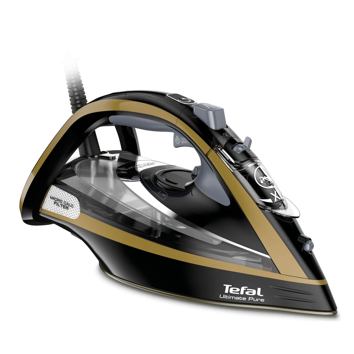 Produktbild Dampfbügeleisen - Tefal Ultimate Pure FV9847E0 Bügeleisen Trocken- & Dampfbügeleisen Durilium Airglide Bügelsohle 320