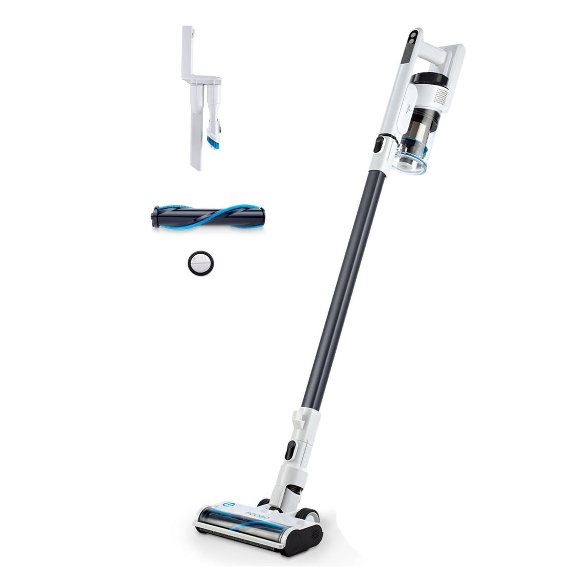 Produktbild Akku-Stielstaubsauger - hoogo S3 Stabstaubsauger Akku Trocken Beutellos 0,5 l 300 W Graphit, Weiß