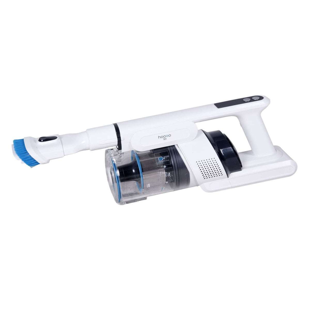 Produktbild Akku-Stielstaubsauger - hoogo S3 Stabstaubsauger Akku Trocken Beutellos 0,5 l 300 W Graphit, Weiß
