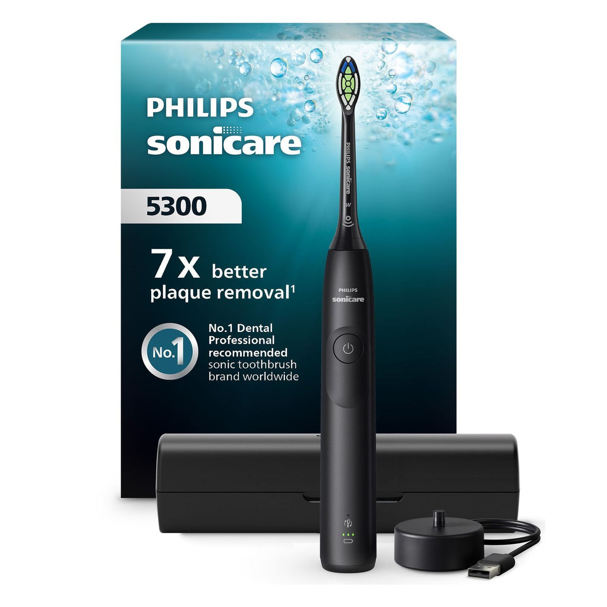 Produktbild Schallzahnbürste - Philips Sonicare 5300 series Series 5300 HX7101/02 Wiederaufladbare Zahnbürste