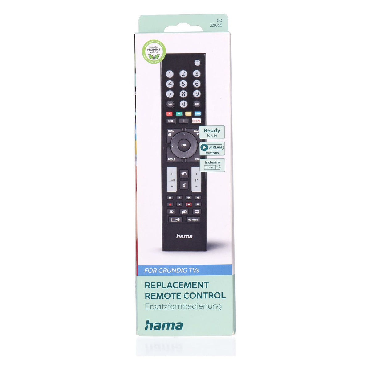 Produktbild Universal-Fernbedienung - Hama 00221065 Fernbedienung IR Wireless TV Drucktasten