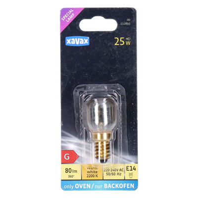 Xavax Backofen Lampe E14 25W 80lm warmweiß