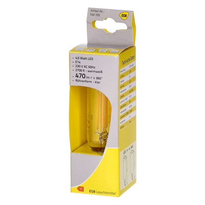 Röhrenlampe 4,5W E14 klar