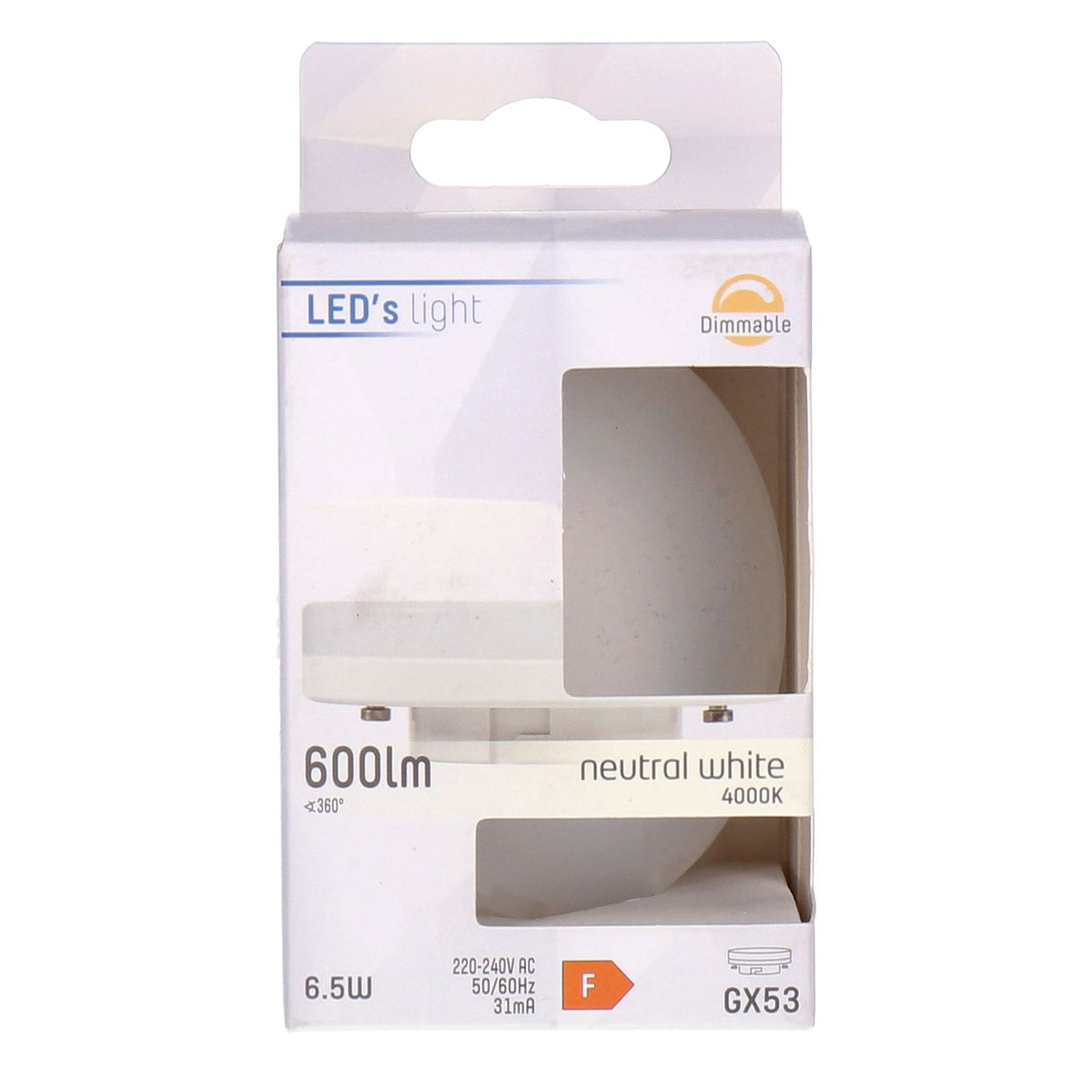 Produktbild LED-Leuchtmittel - LED Flatround GX53 6,5W 600lm