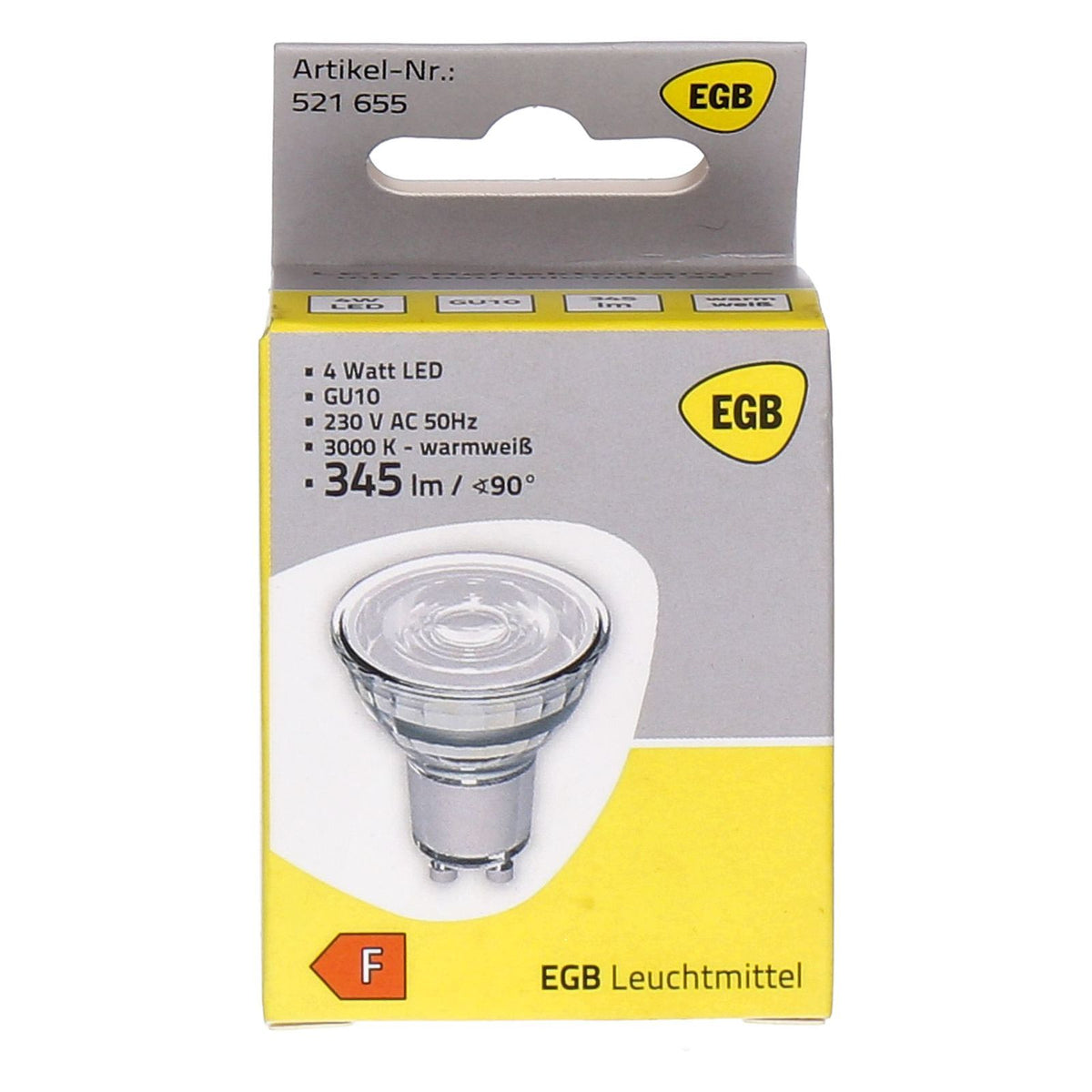 Produktbild LED-Leuchtmittel - LED-Lampe GU10 4W 345lm 3000K