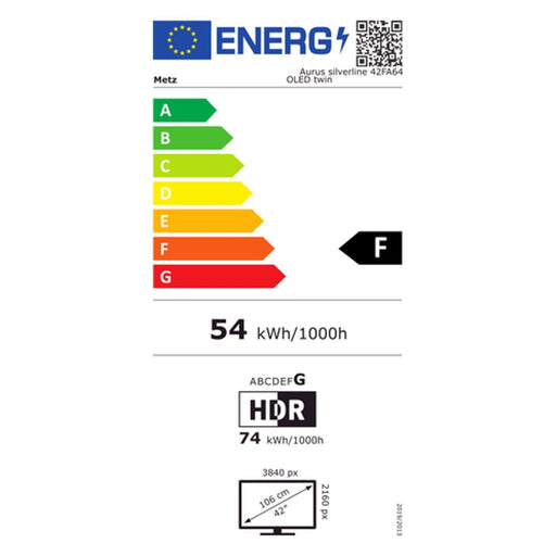 Produktbild OLED-Fernseher - Metz Aurus silverline 44 Zoll 42FA64 OLED Smart TV