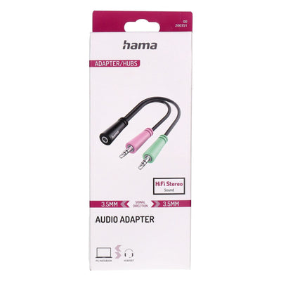 00200351 Audio-Kabel 0,15 m 3.5mm TRS 2 x 3.5mm Schwarz