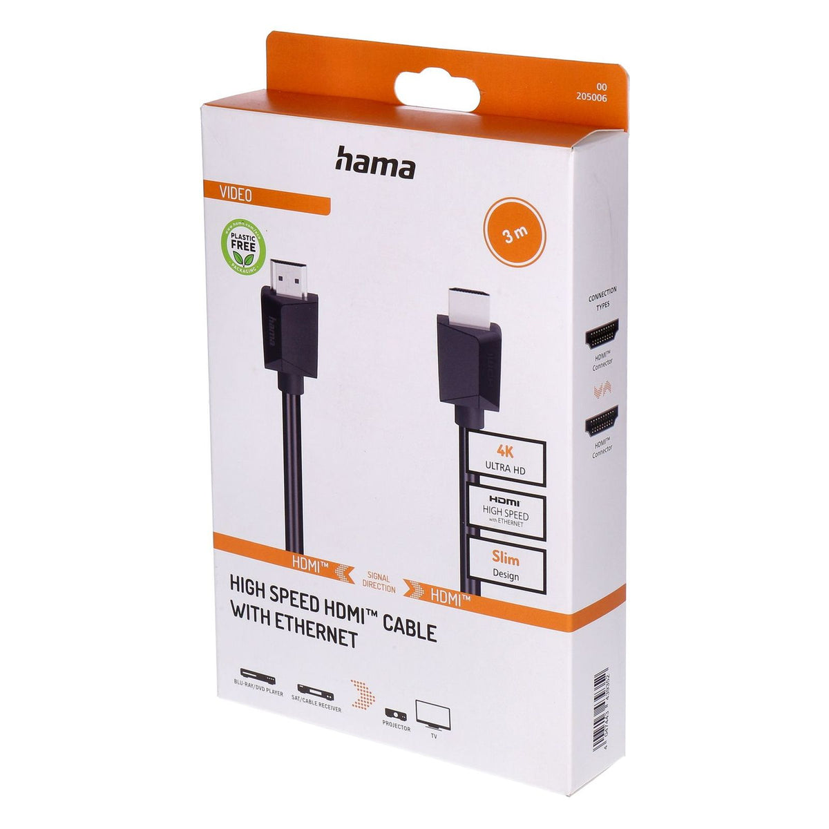 Produktbild HDMI-Kabel - Hama 00205006 HDMI-Kabel 3 m HDMI Typ A (Standard) Schwarz