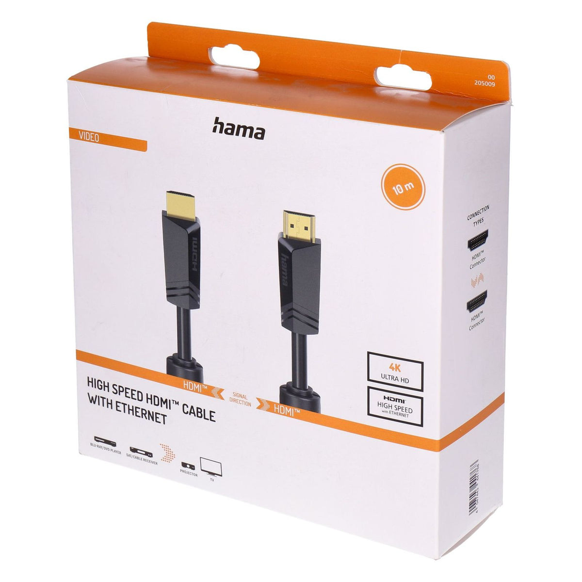 Produktbild HDMI-Kabel - Hama 00205009 HDMI-Kabel 10 m HDMI Typ A (Standard) Schwarz