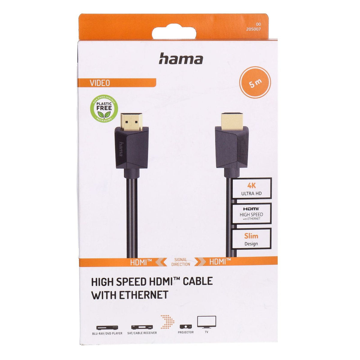 Produktbild HDMI-Kabel - Hama 00205007 HDMI-Kabel 5 m HDMI Typ A (Standard) Schwarz
