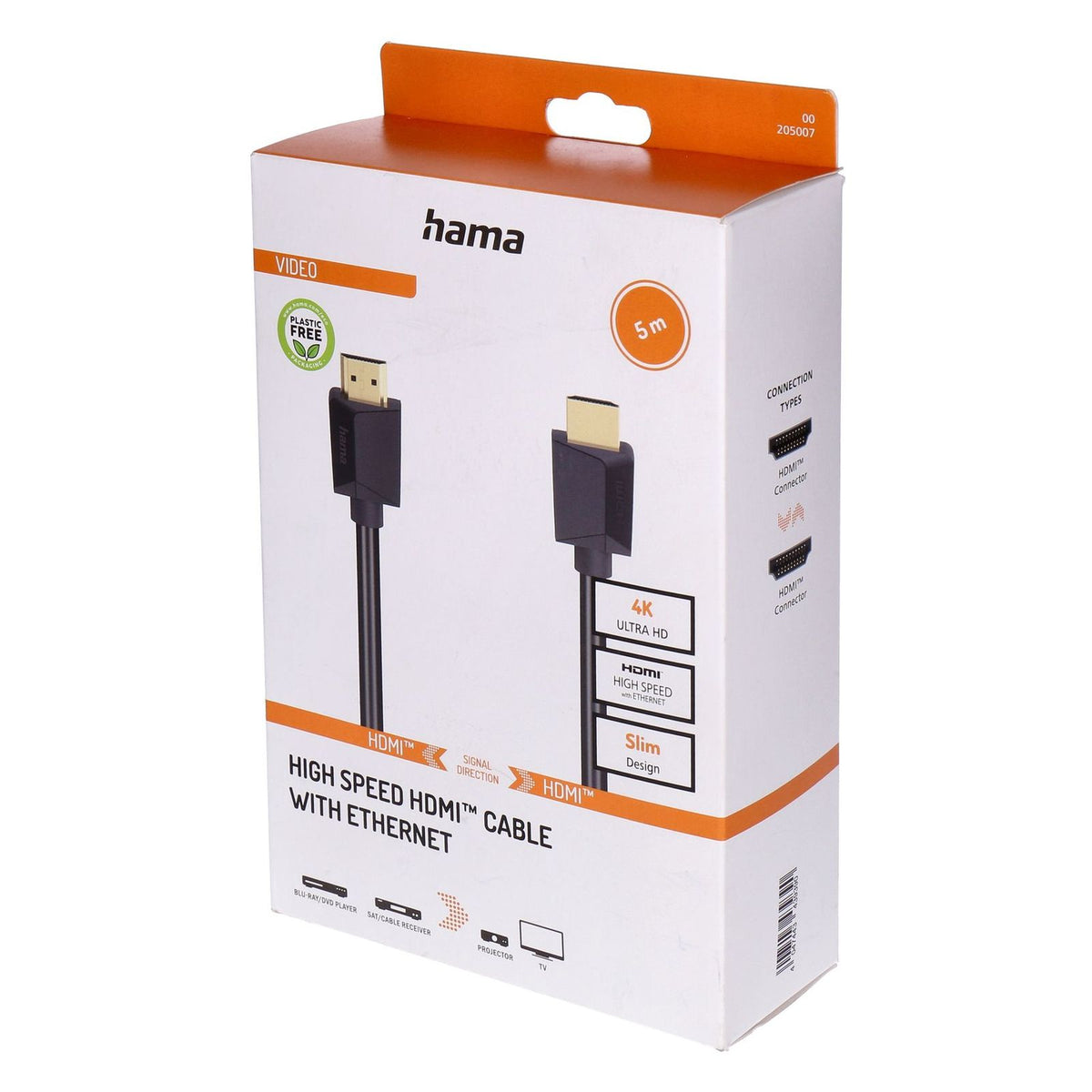 Produktbild HDMI-Kabel - Hama 00205007 HDMI-Kabel 5 m HDMI Typ A (Standard) Schwarz