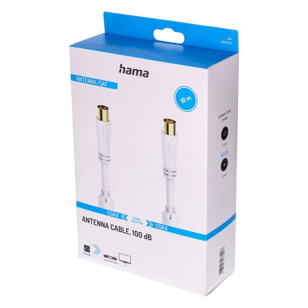 Produktbild SAT-Kabel - Hama 00205250 Koaxialkabel 10 m Koaxial Weiß