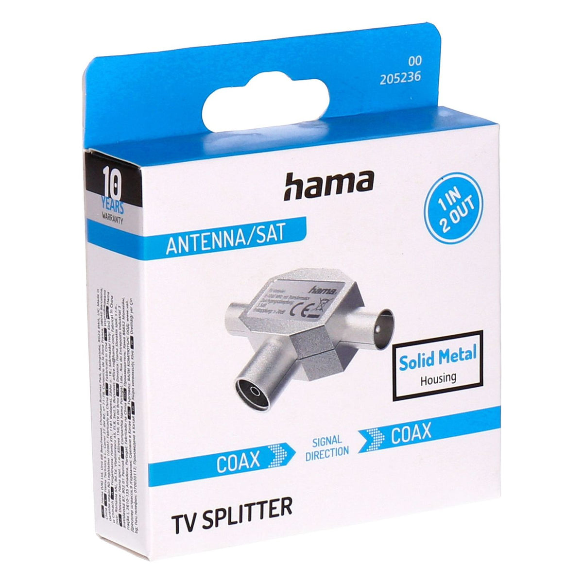 Produktbild Kabelmanagement - Hama 00205236 Kabelspalter oder -kombinator Kabelsplitter Silber