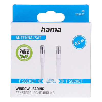 00205227 Koaxialkabel 0,2 m F Weiß