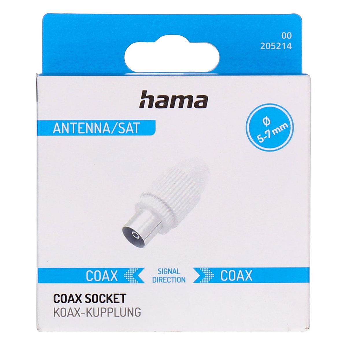 Produktbild Koax-Kabelverbinder - Hama 00205214 Koaxialstecker 1 Stück(e)