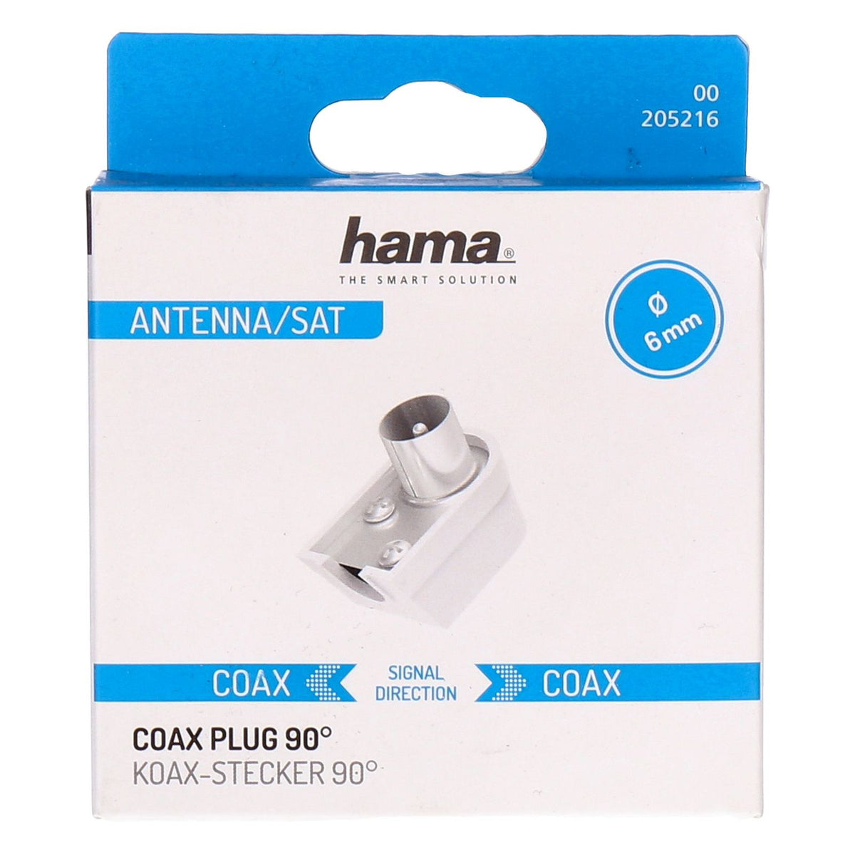 Produktbild Koax-Kabelverbinder - Hama 00205216 Koaxialstecker 1 Stück(e)