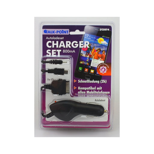 Produktbild Handy-Netzteile - Charger Set 800mA - Autoschnellladeset kompatibel zu allen Mobiltelefonen