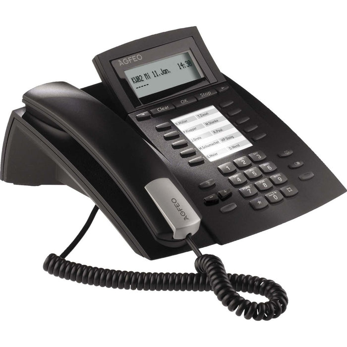AGFEO ST 22 Analoges Telefon Anrufer- Identifikation in schwarz