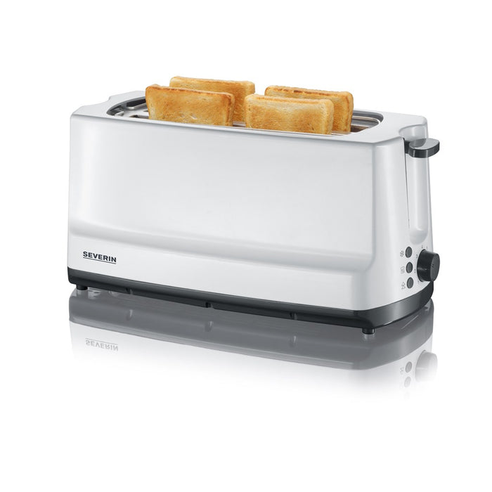 Severin AT 2234 Langschlitz-Toaster bis 4 Scheiben 1400 W Grau / Weiß