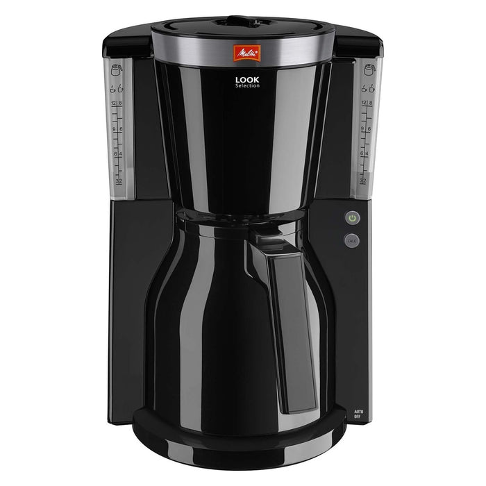 Melitta 1011 - 12 Kaffeefiltermaschine Look Therm, Aromaselector, Thermkanne, schwarz