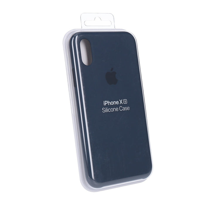 Apple iPhone XS Silikon Hülle Case midnight blue