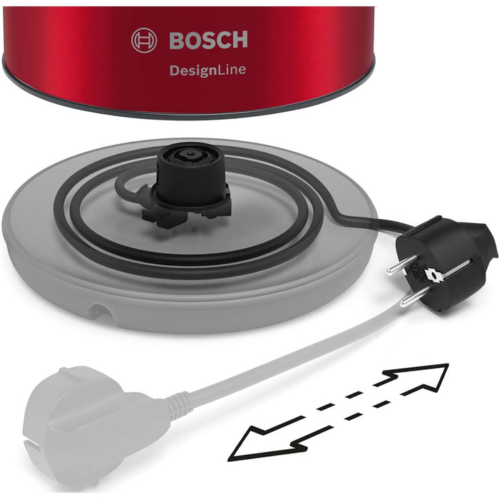 Bosch Wasserkocher SDA TWK3P424 1,7 L deep red/gr