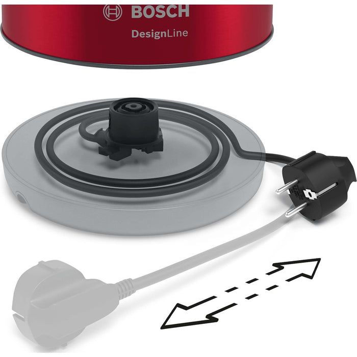 Bosch Wasserkocher SDA TWK4P434 1,7 L  deep red/gr
