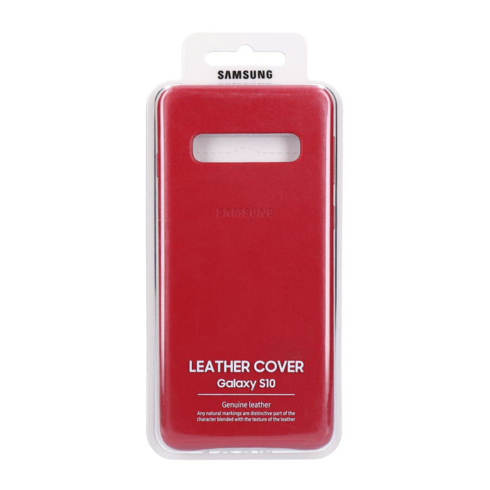 Samsung Leder Cover Hülle Galaxy S10 rot
