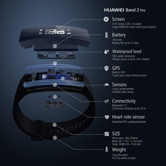 Huawei Band 2 Pro schwarz - Fitnesstracker