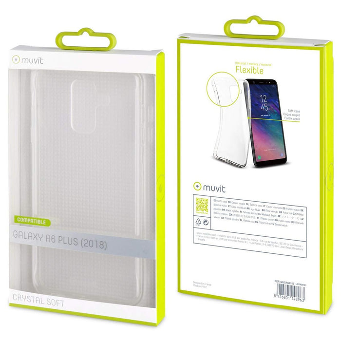 Muvit Crystal Soft Case TPU Schutzhülle für Samsung Galaxy A6 Plus (2018)