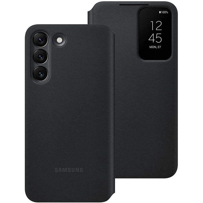 Samsung Smart Clear View Cover Galaxy S22 schwarz Smartphone Flip Case Handy Hülle
