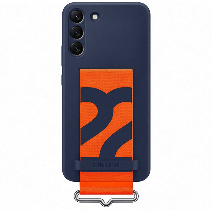 Samsung Silicone Cover with Strap Galaxy S22+ Navy