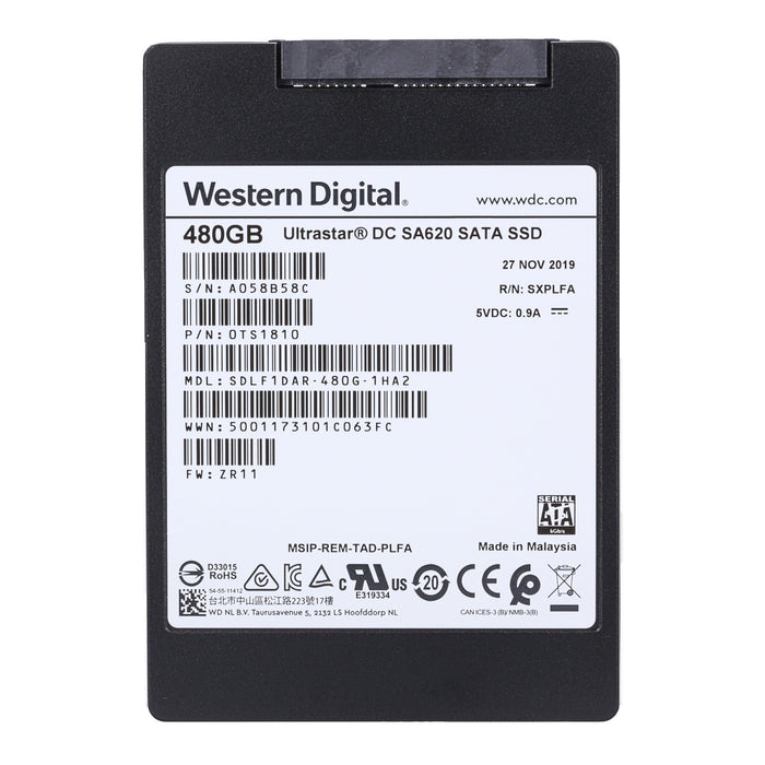 WD Ultrastar DC SA620 SATA SSD 480GB