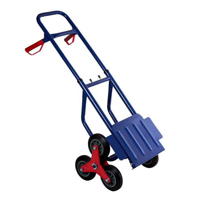 Treppensackkarre Treppensteiger bis 150kg klappbar 3-fach Sternräder aus Hartgummi Stahlrohrrahmen