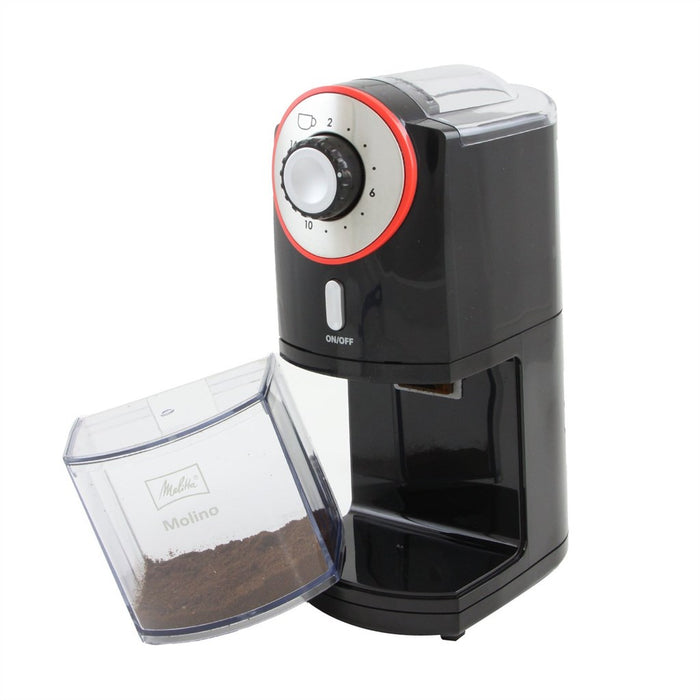 Melitta Molino elektrische Kaffeemühle schwarz/rot