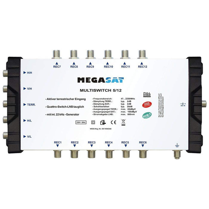 Megasat Multiswitch 5/12 SAT-Multischalter
