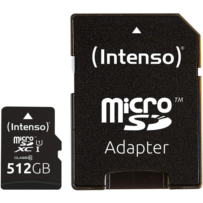 Intenso Micro SDXC Karte 512GB Speicherkarte UHS-I Premium mit Adapter