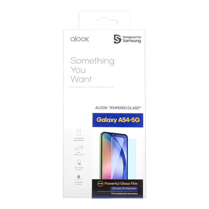 Samsung Alook Tempered Glass für A54 Displayschutz transparent