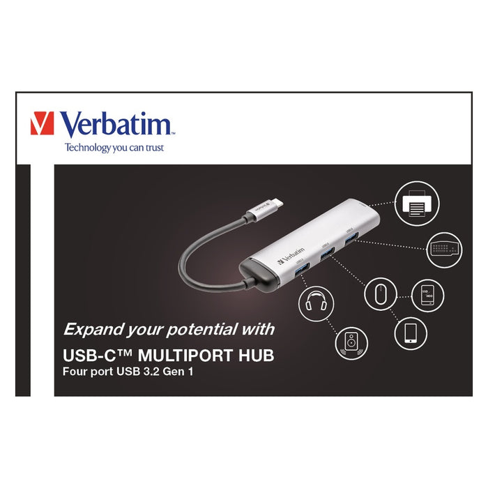 Verbatim USB-C Multiport-Hub 4-Port USB 3.2 Gen 1
