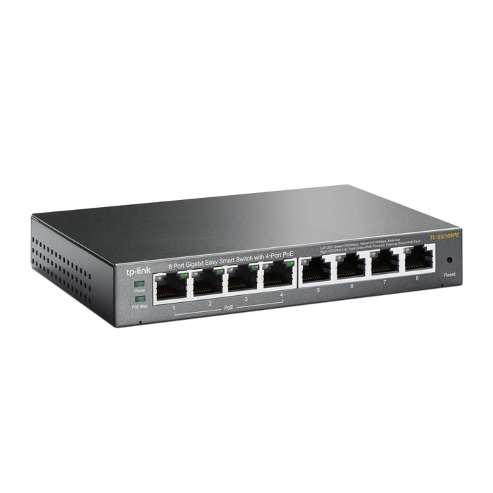 TP-Link TL-SG108PE Unmanaged Gigabit Ethernet (10/100/1000) Power over Ethernet (PoE) Schwarz