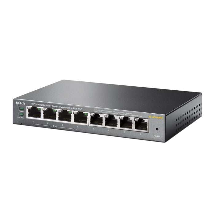 TP-Link TL-SG108PE Unmanaged Gigabit Ethernet (10/100/1000) Power over Ethernet (PoE) Schwarz