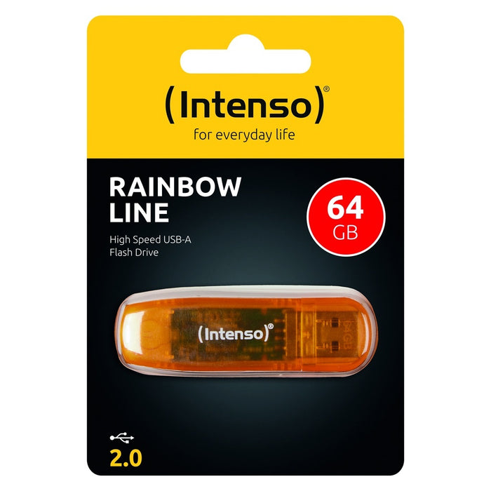 Intenso Rainbow Line USB-Stick 64 GB USB Typ-A 2.0 Orange